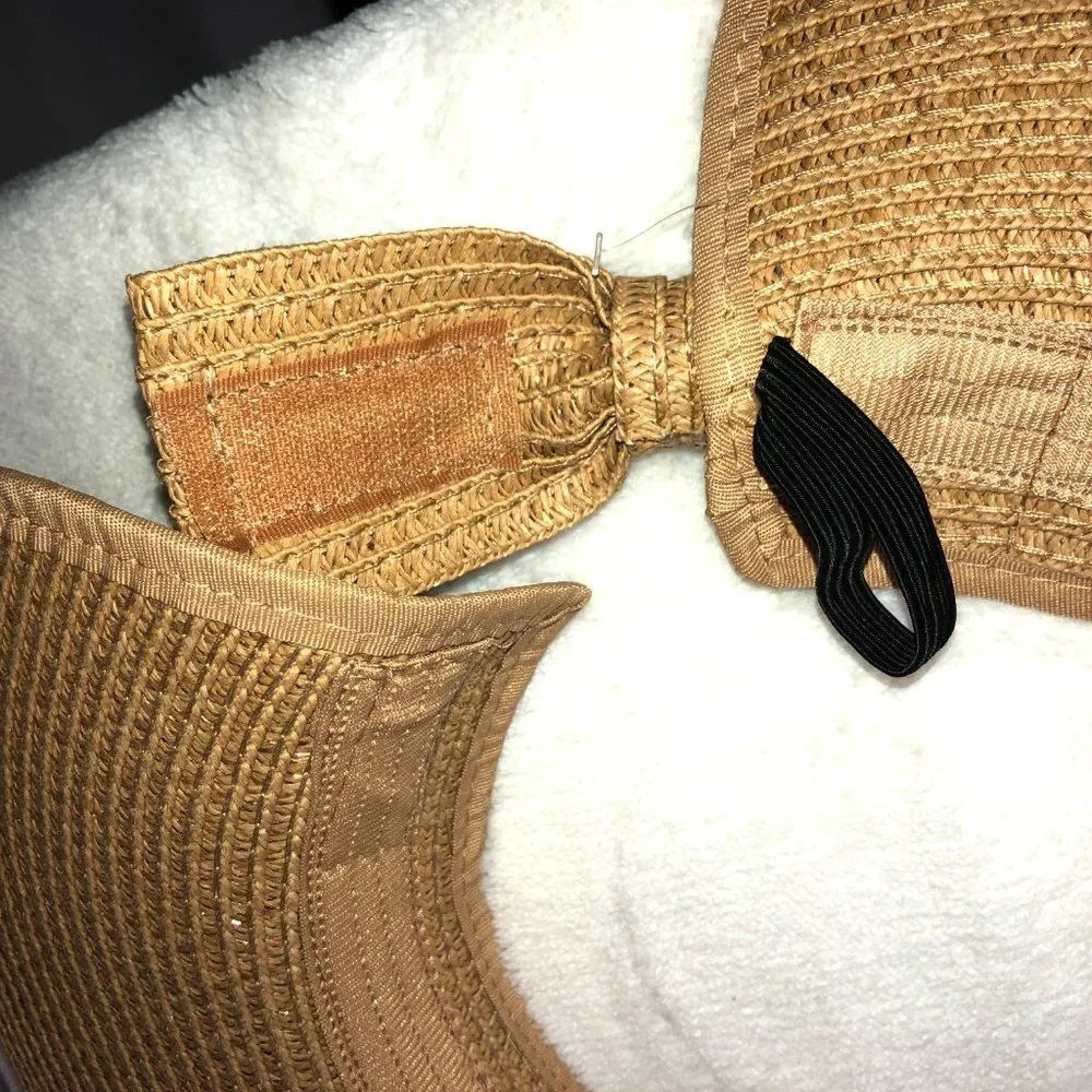 Falls‎ Creek Floppy Straw Hat Beige Tan OSFA
